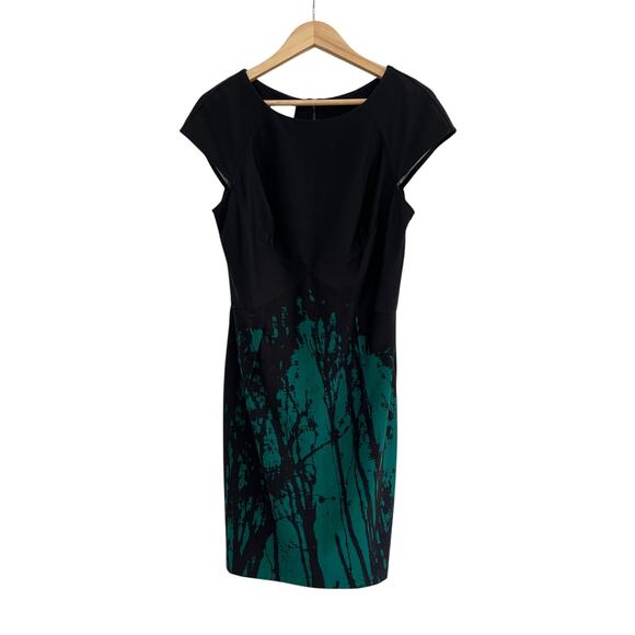 NWT Donna Morgan Black Emerald Cocktail Sheath Dress Womens 10 Formal Event - Picture 1 of 16